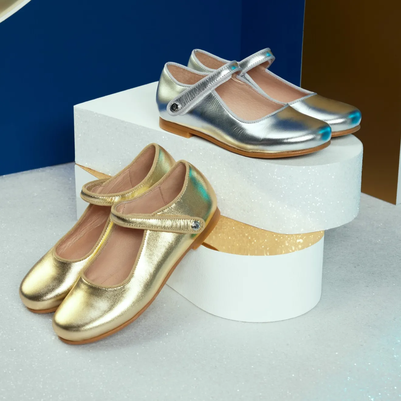 Jacadi Ballerinas & Riemchenschuhe>Riemchenschuhe für Mädchen aus Glacéleder SILBER