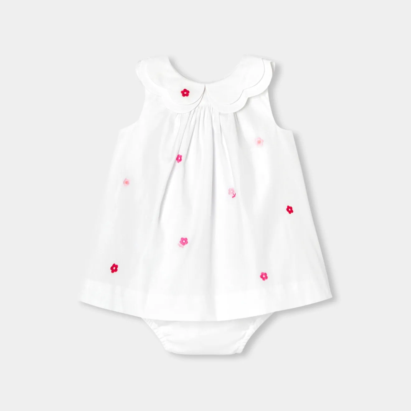 Jacadi Kleider>Ärmelloses Kleid für Mädchen WEISS/MEHRFARBIG