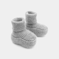 Jacadi Socken Und Stiefelchen|Socken>Schühchen aus Kaschmir GRAU MELIERT HELL JACADI