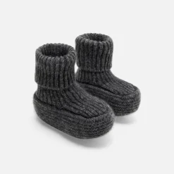 Jacadi Socken Und Stiefelchen|Socken>Schühchen aus Kaschmir GRAU ANTHRACITE JACADI
