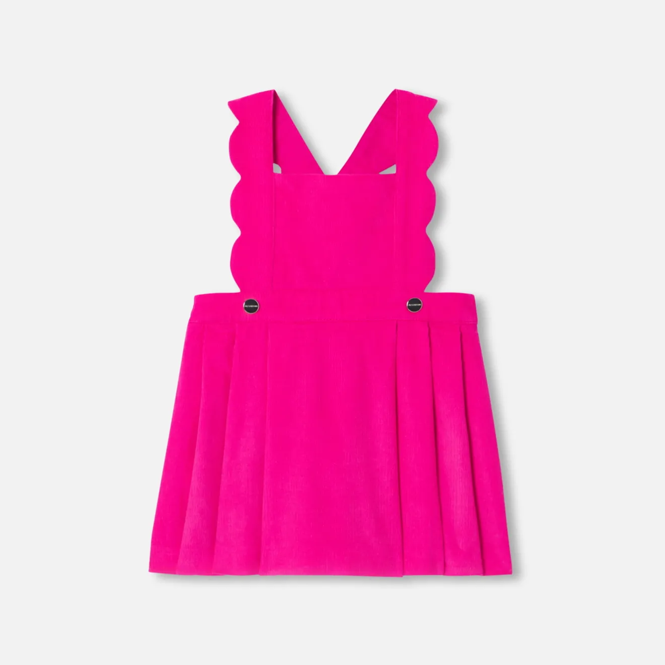 Jacadi Kleider>Schürzenkleid aus Samt Kleinkind Mädchen HIMBEERE