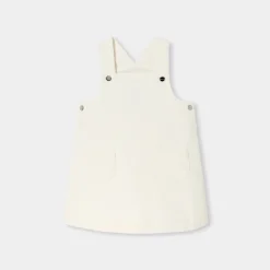 Jacadi Kleider>Schürzenkleid aus Samt Kleinkind Mädchen WEICHES JACADI WEISS