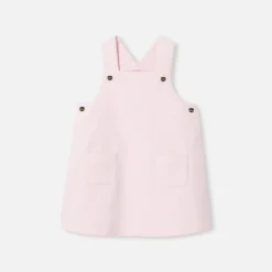Jacadi Kleider>Schürzenkleid aus Samt Kleinkind Mädchen ROSA PUDER JACADI
