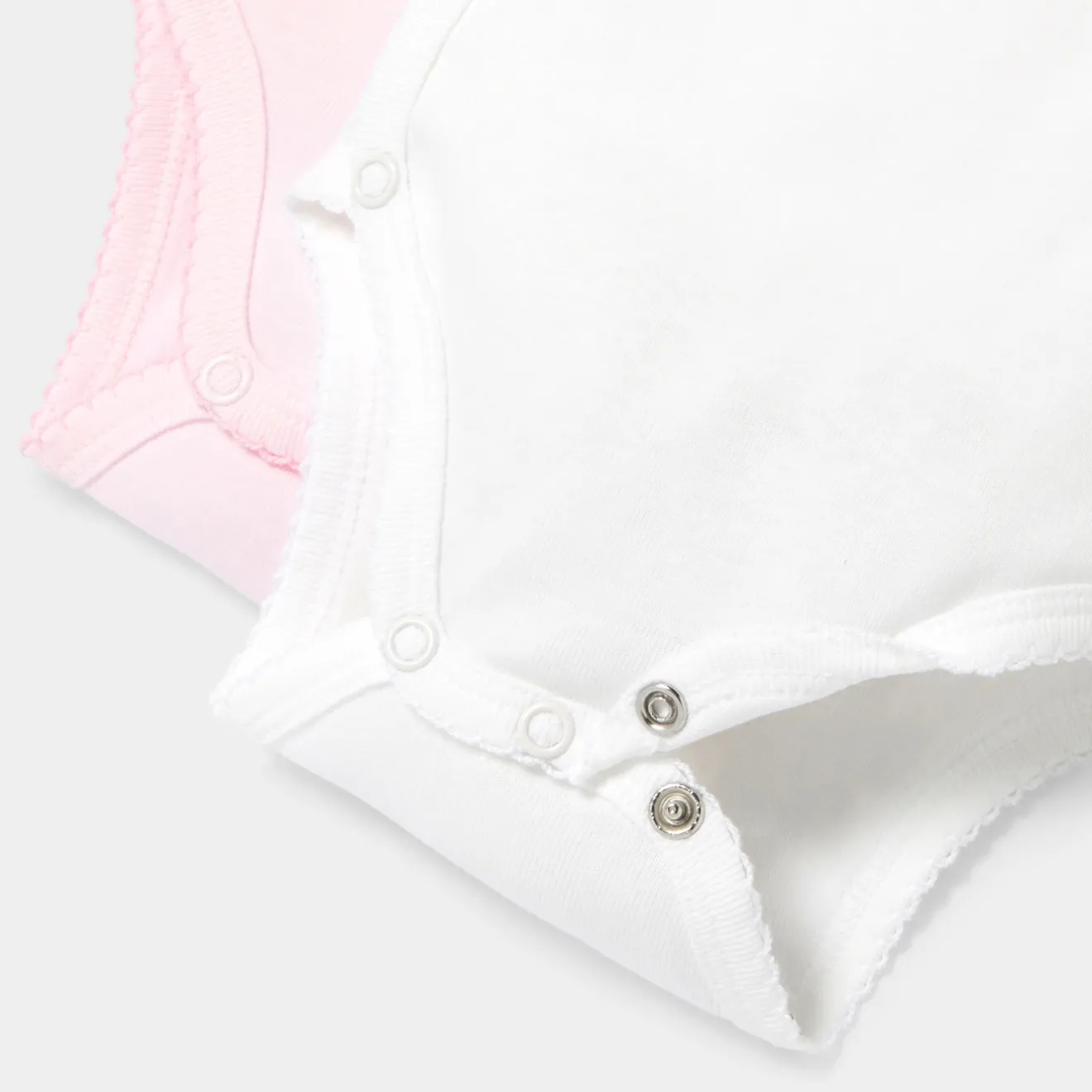 Jacadi Bodies>Set aus 2 langärmeligen Bodys für Mädchen ROSA/WEISS