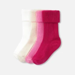 Jacadi Socken, Strumpfhosen Und Stiefelchen|Socken Und Strumpfhosen>Set mit 4 Paar Socken für Baby Mädchen ROSA/MEHRFARBIG