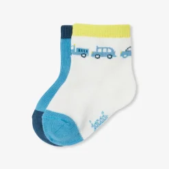 Jacadi Socken Und Stiefelchen|Socken>Socken-Duo für Baby Jungen WEISS/BLAU