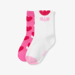 Jacadi Accessoires|Socken, Strumpfhosen Und Stiefelchen>Socken-Duo für Mädchen ROSA/MEHRFARBIG