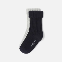 Jacadi Accessoires|Socken Und Stiefelchen>Socken-Duo Jungen MARINEBLAU/GRAU