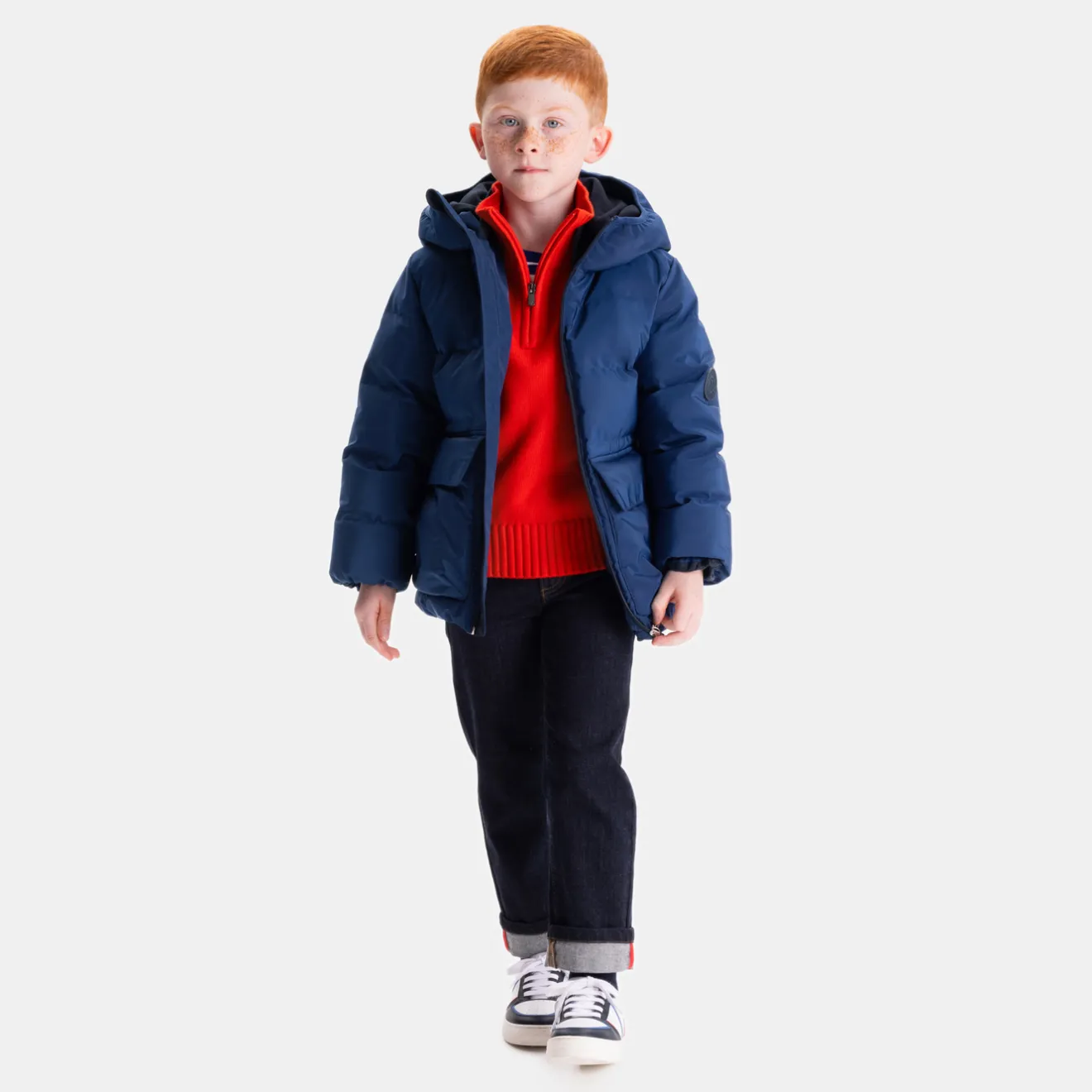 Jacadi Jacken & Mäntel>Steppjacke mit Kapuze für Jungen OZEANBLAU