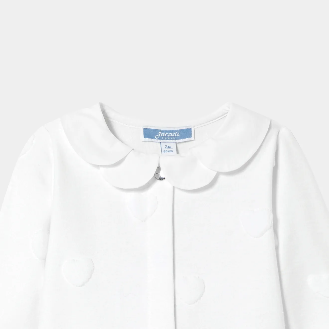 Jacadi Strampler|Strampler & Schlafanzüge>Strampler aus Jersey für Mädchen mit Wolkenmotiv JACADI WEISS