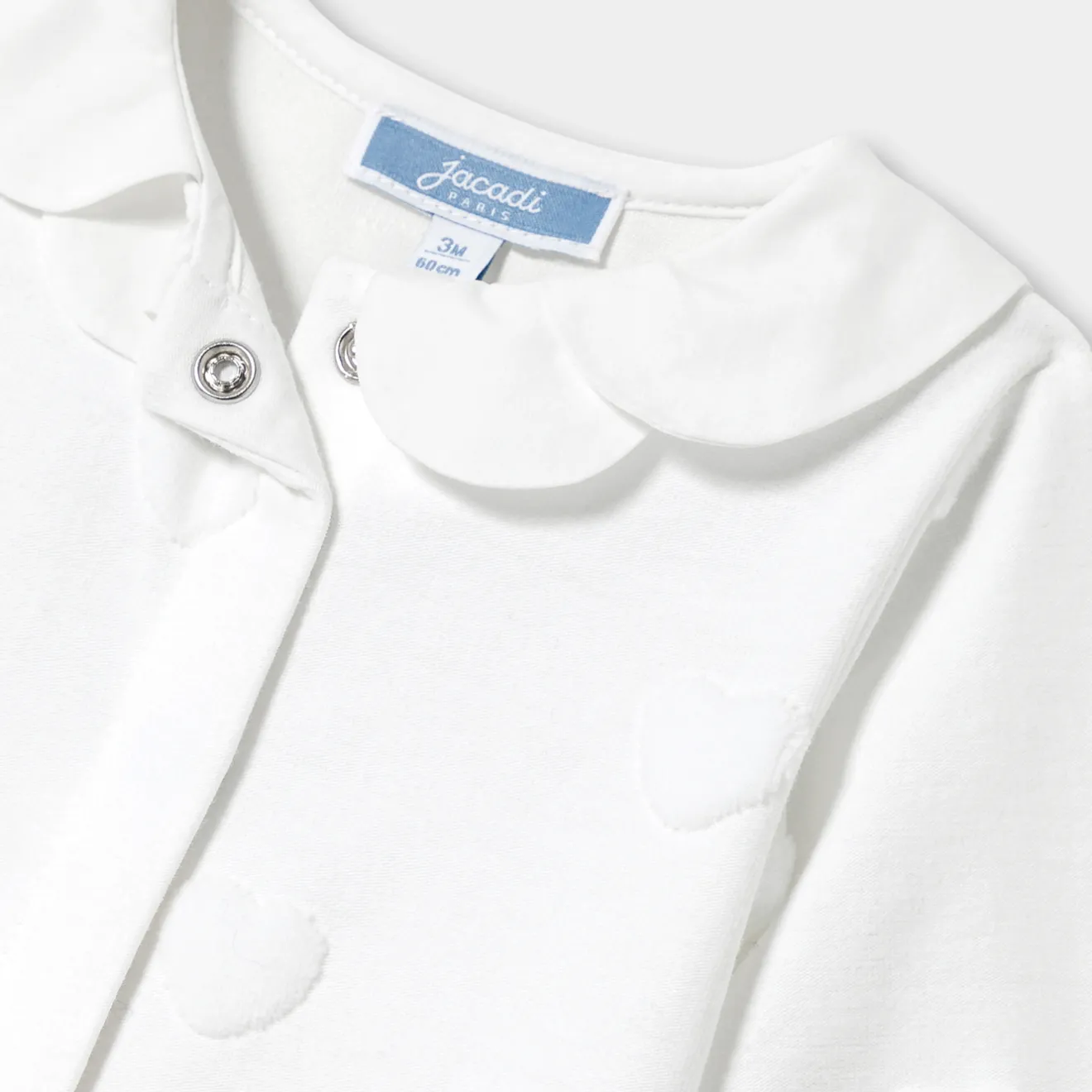 Jacadi Strampler|Strampler & Schlafanzüge>Strampler aus Jersey für Mädchen mit Wolkenmotiv JACADI WEISS