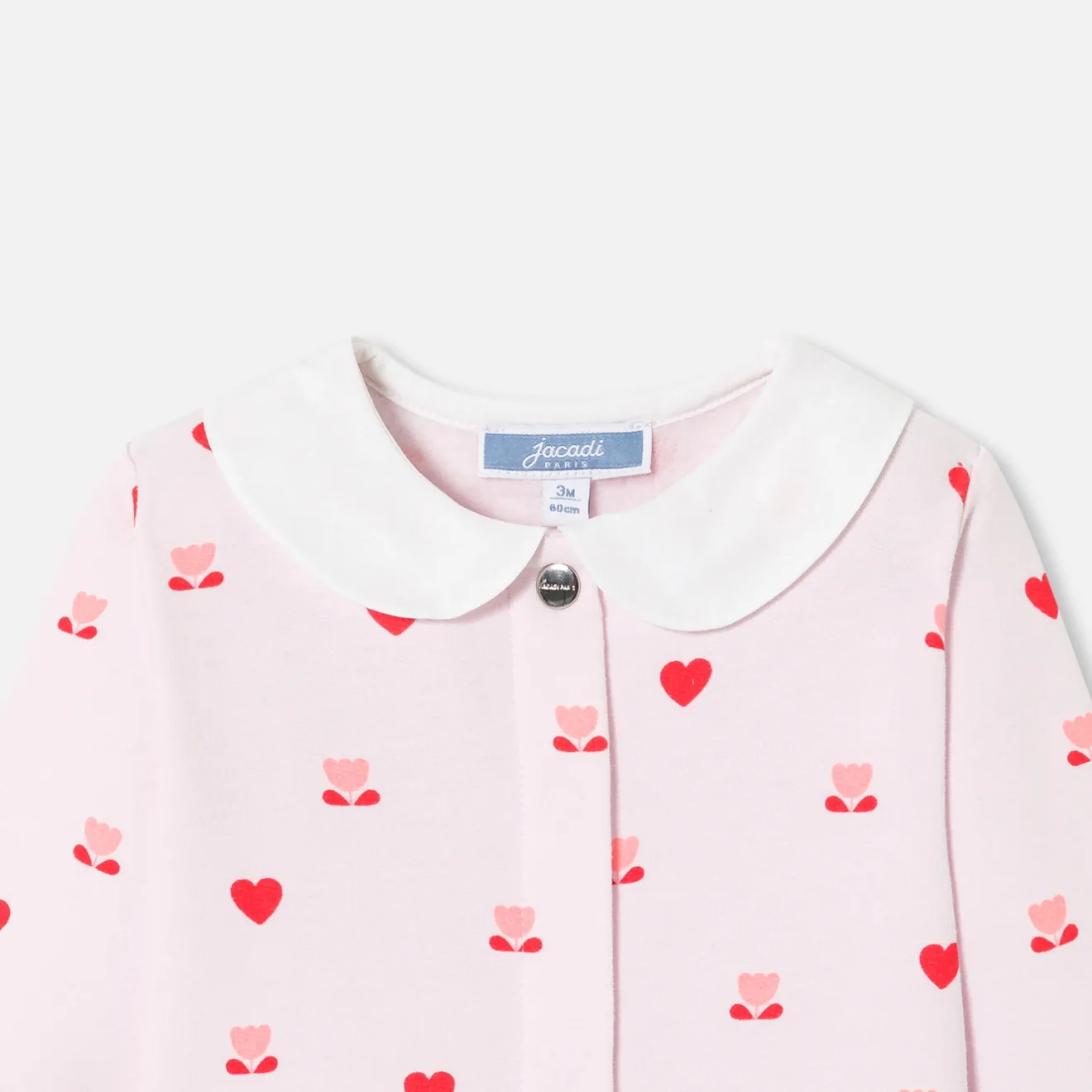 Jacadi Strampler|Strampler & Schlafanzüge>Strampler aus Molton für Mädchen ROSA/MEHRFARBIG