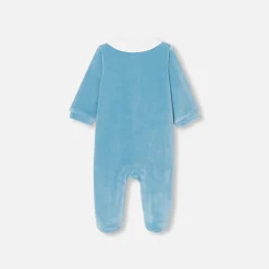 Jacadi Strampler|Strampler & Schlafanzüge>Strampler aus Samt für Baby Jungen WASSERBLAU