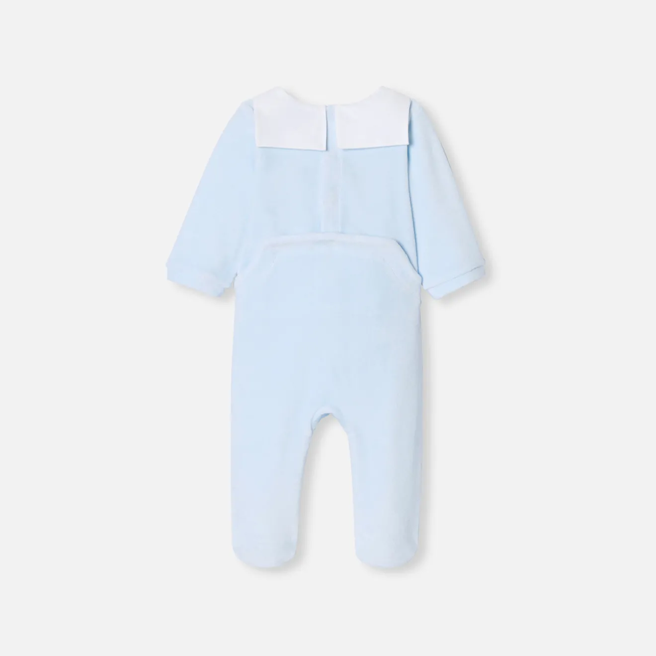 Jacadi Strampler|Strampler & Schlafanzüge>Strampler aus Samt für Baby Jungen HELLBLAU