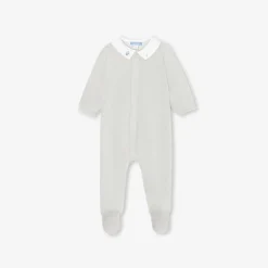 Jacadi Strampler|Strampler>Strampler für Babys aus Samt FROSTGRAU