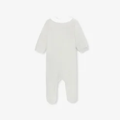 Jacadi Strampler|Strampler>Strampler für Babys aus Samt FROSTGRAU
