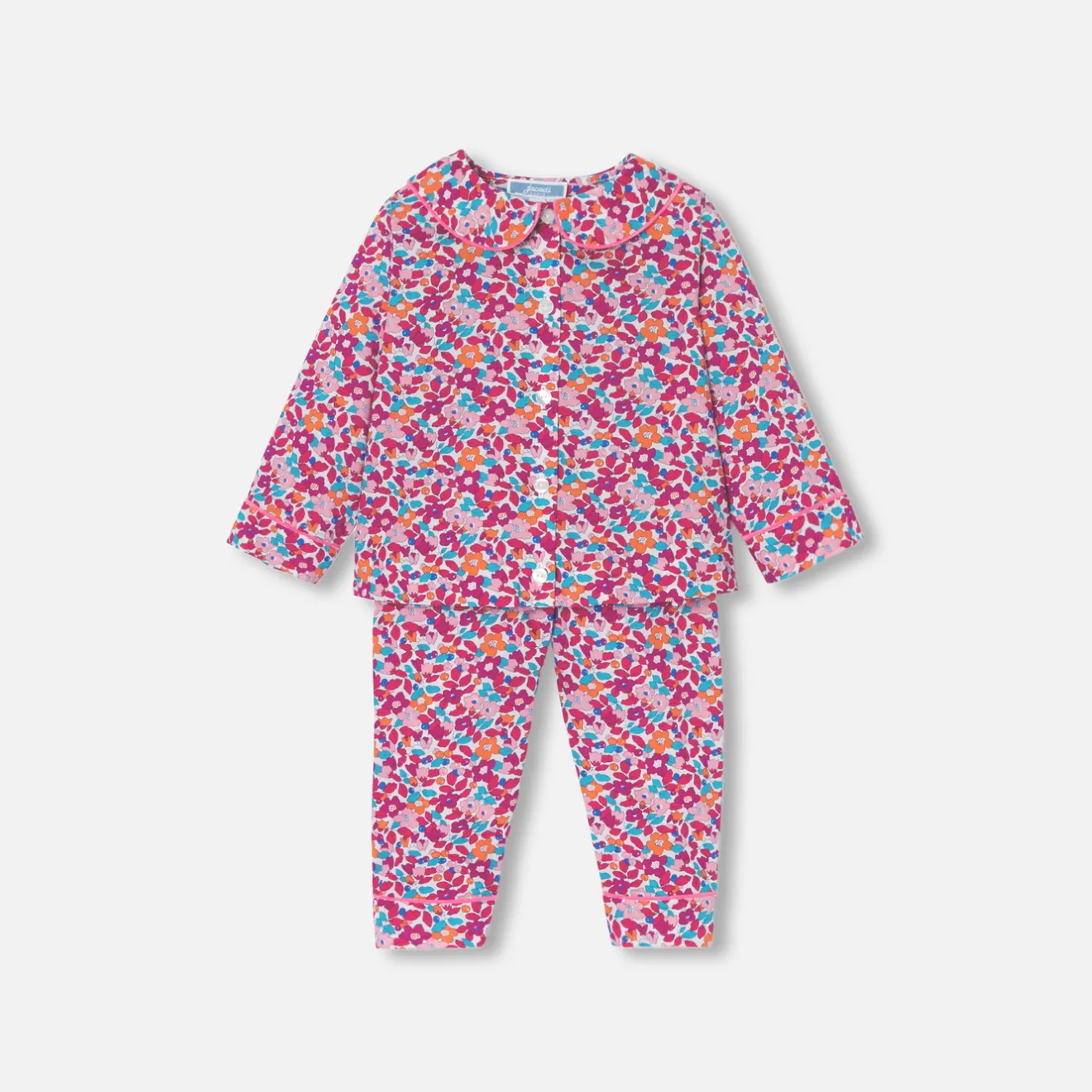 Jacadi Strampler|Strampler & Schlafanzüge>Strampler für Mädchen aus Liberty-Stoff ROSA/MEHRFARBIG
