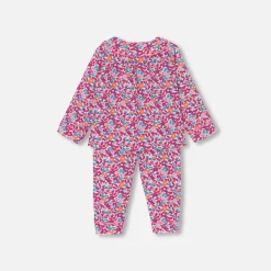 Jacadi Strampler|Strampler & Schlafanzüge>Strampler für Mädchen aus Liberty-Stoff ROSA/MEHRFARBIG