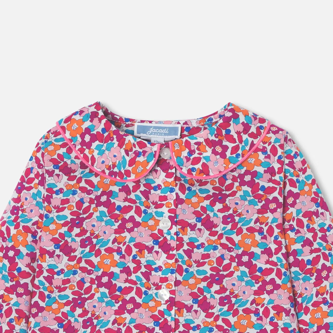 Jacadi Strampler|Strampler & Schlafanzüge>Strampler für Mädchen aus Liberty-Stoff ROSA/MEHRFARBIG