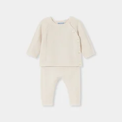 Jacadi Spieler, Latzhosen, Ensembles>Strickensemble für Baby Mädchen WEICHES JACADI WEISS
