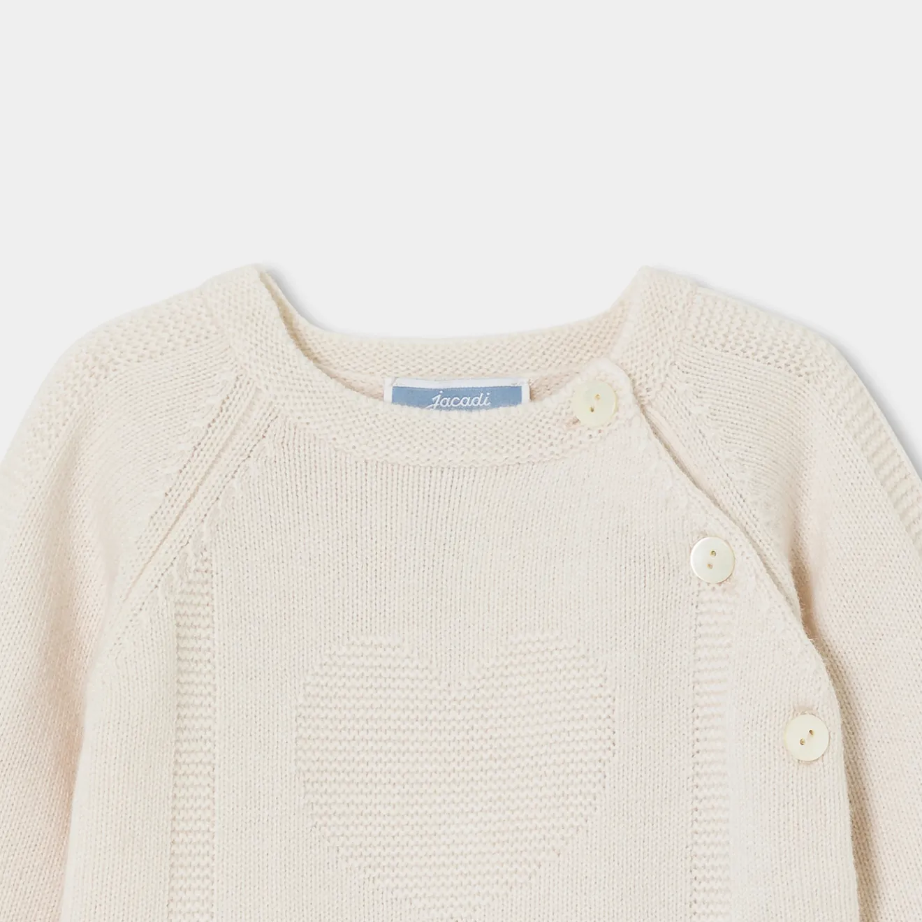 Jacadi Spieler, Latzhosen, Ensembles>Strickensemble für Baby Mädchen WEICHES JACADI WEISS