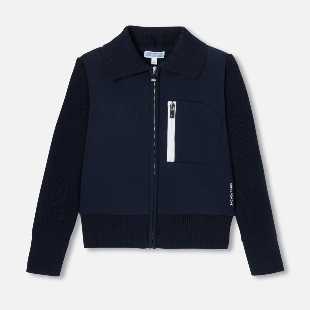 Jacadi Pullover, Sweatshirts, Strickjacken>Strickjacke aus Materialmix für Jungen MARINEBLAU JACADI