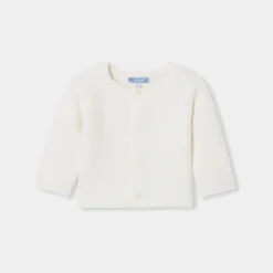 Jacadi Pullover & Cardigans>Strickjacke für Babys aus Wolle und Baumwolle WEICHES JACADI WEISS