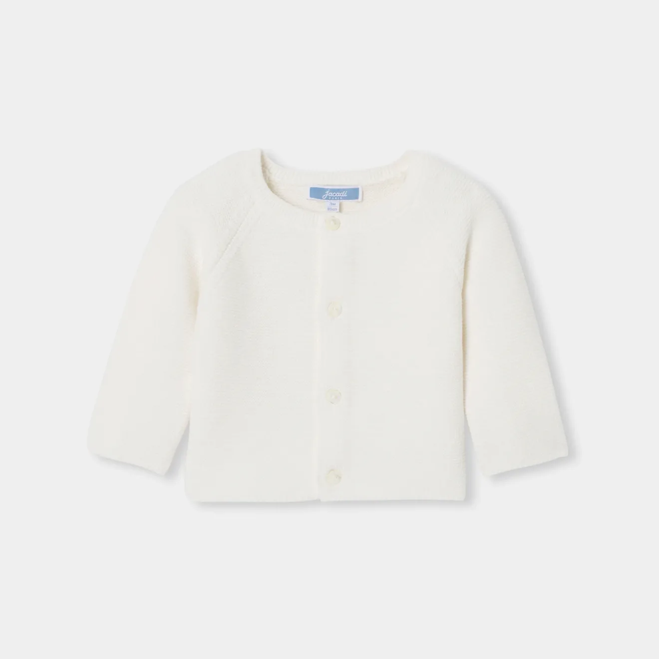 Jacadi Pullover & Cardigans>Strickjacke für Babys aus Wolle und Baumwolle WEICHES JACADI WEISS
