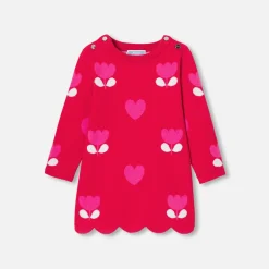 Jacadi Kleider>Strickkleid Kleinkind Mädchen ROT JACADI