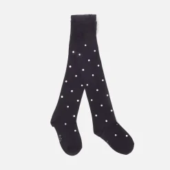 Jacadi Accessoires|分类为空>Strumpfhose mit Lurex-Tupfen für Mädchen MARINEBLAU JACADI