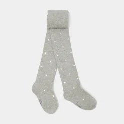 Jacadi Accessoires|分类为空>Strumpfhose mit Lurex-Tupfen für Mädchen GRAU MELIERT HELL JACADI