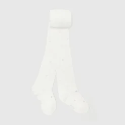 Jacadi Accessoires|分类为空>Strumpfhose mit Lurex-Tupfen für Mädchen WEICHES JACADI WEISS