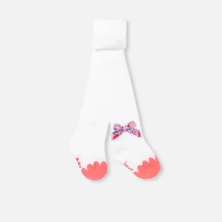 Jacadi Socken, Strumpfhosen Und Stiefelchen|Socken Und Strumpfhosen>Strumpfhosen mit Schleife aus Liberty-Stoff für Baby Mädchen WEICHES WEISS/MEHRFARBIG