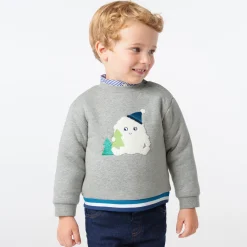 Jacadi Pullover, Sweatshirts, Strickjacken>Sweatshirt aus Molton für Jungen GRAU MELIERT HELL JACADI