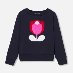 Jacadi Pullover, Sweatshirts, Strickjacken>Sweatshirt aus Molton für Mädchen MARINEBLAU JACADI