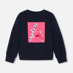 Jacadi Pullover, Sweatshirts, Strickjacken>Sweatshirt aus Molton für Mädchen MARINEBLAU JACADI