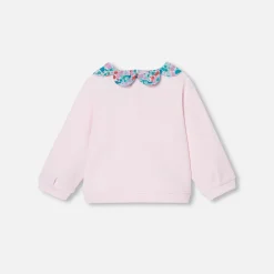 Jacadi Pullover, Sweatshirts, Strickjacken>Sweatshirt mit Kragen aus Liberty-Stoff Kleinkind Mädchen ROSA PUDER JACADI