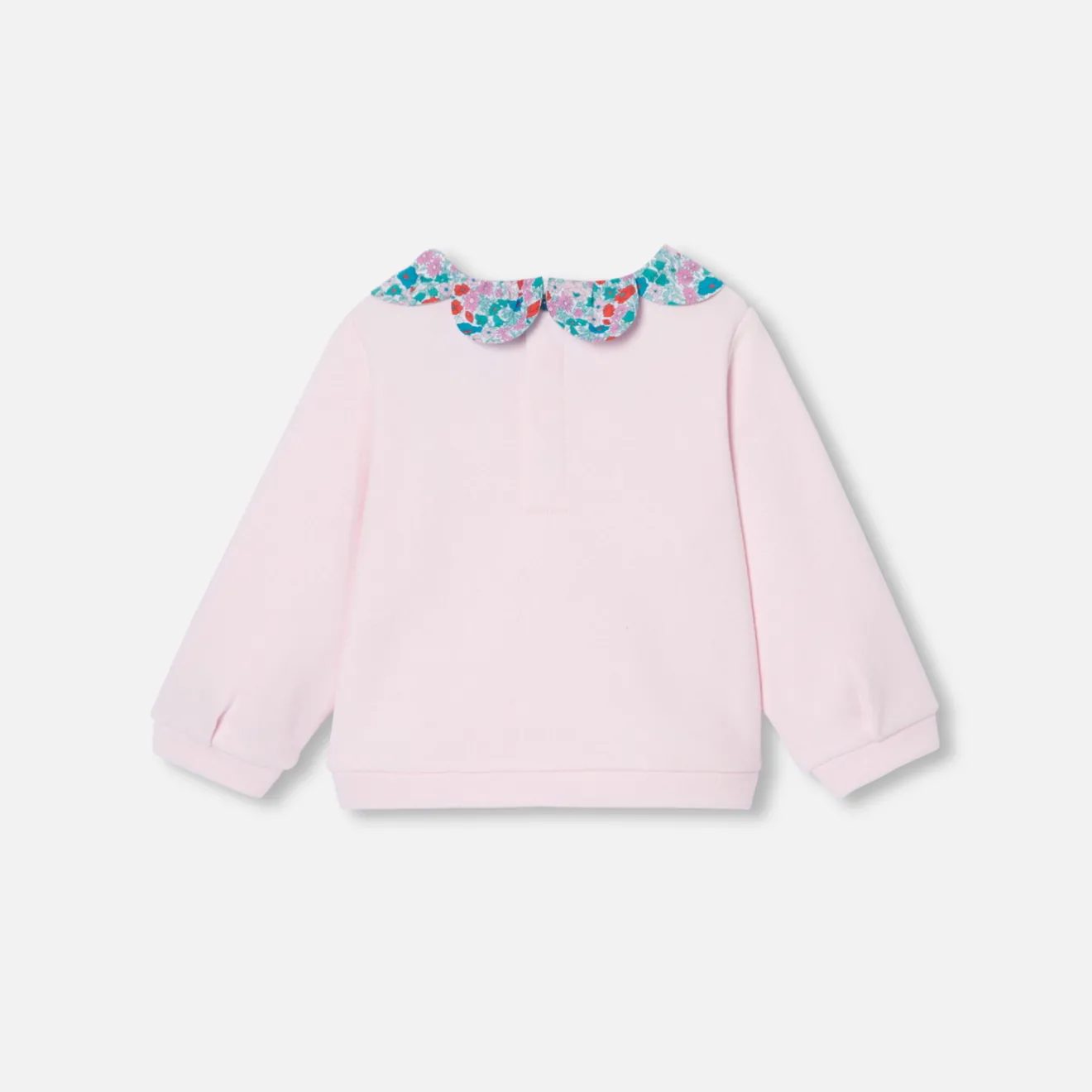 Jacadi Pullover, Sweatshirts, Strickjacken>Sweatshirt mit Kragen aus Liberty-Stoff Kleinkind Mädchen ROSA PUDER JACADI