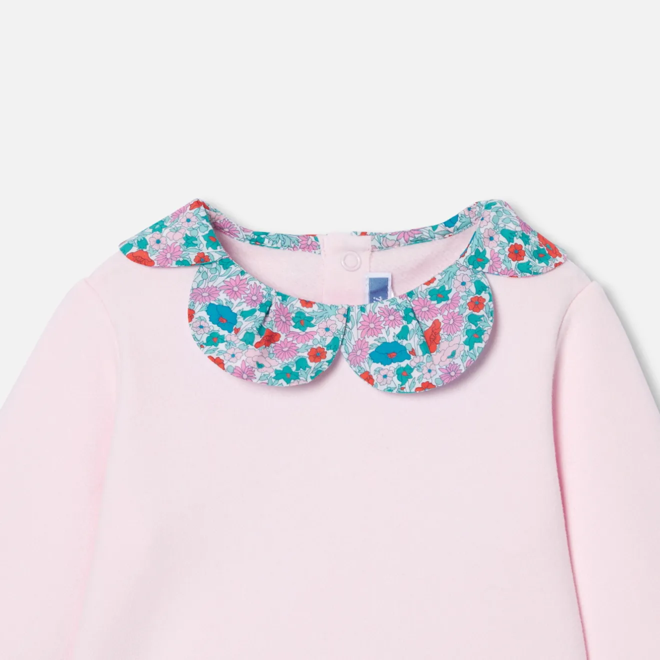 Jacadi Pullover, Sweatshirts, Strickjacken>Sweatshirt mit Kragen aus Liberty-Stoff Kleinkind Mädchen ROSA PUDER JACADI