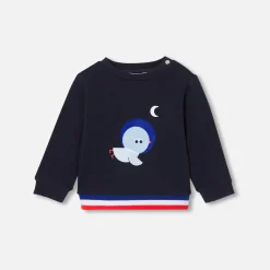 Jacadi Pullover, Sweatshirts, Strickjacken>Sweatshirt Molton Kleinkind Junge MARINEBLAU JACADI