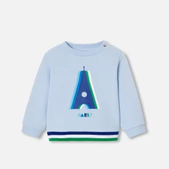 Jacadi Pullover, Sweatshirts, Strickjacken>Sweatshirt Molton Kleinkind Junge JACADI HELLBLAU