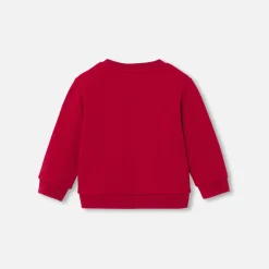 Jacadi Pullover, Sweatshirts, Strickjacken>Sweatshirt Molton Kleinkind Junge RUBINROT