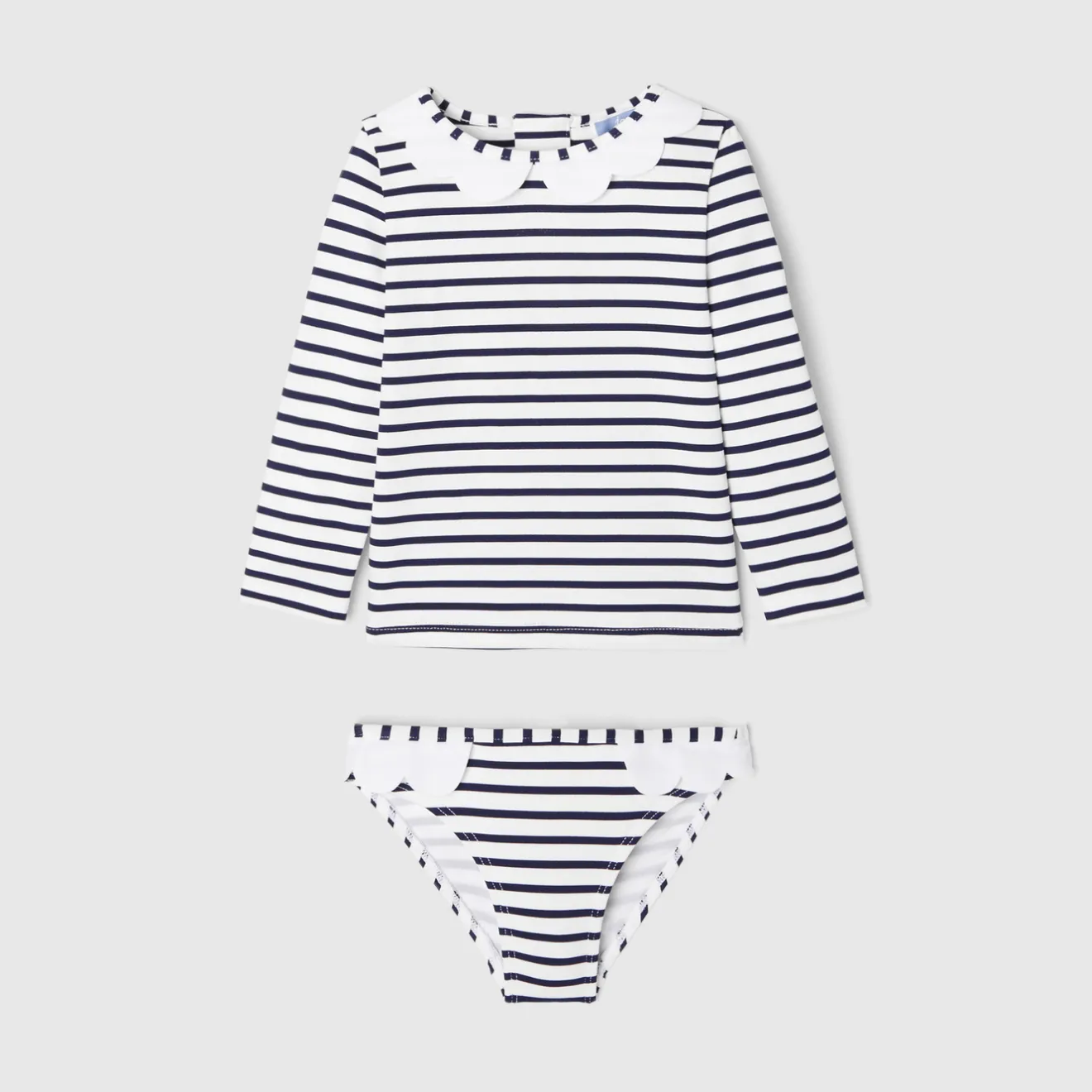 Jacadi Weitere Accessoires|Bademode>2-teiliger Anti-UV-Badeanzug für Mädchen MARINEBLAU/WEISS