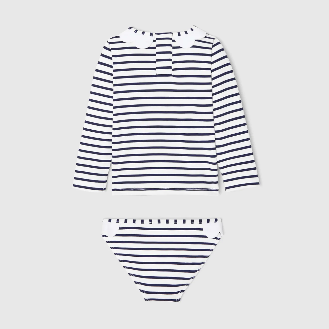Jacadi Weitere Accessoires|Bademode>2-teiliger Anti-UV-Badeanzug für Mädchen MARINEBLAU/WEISS