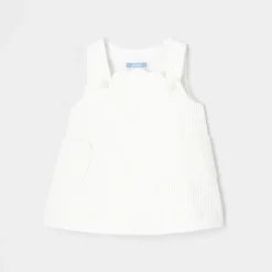 Jacadi Kleider>Trägerkleid aus Samt WEICHES JACADI WEISS