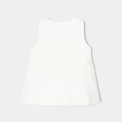 Jacadi Kleider>Trägerkleid aus Samt WEICHES JACADI WEISS