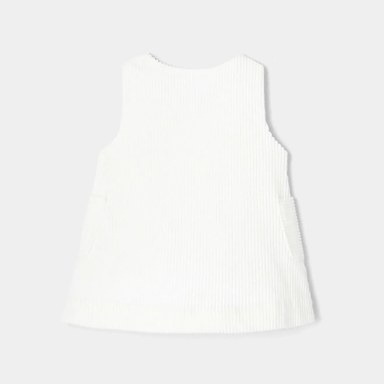Jacadi Kleider>Trägerkleid aus Samt WEICHES JACADI WEISS