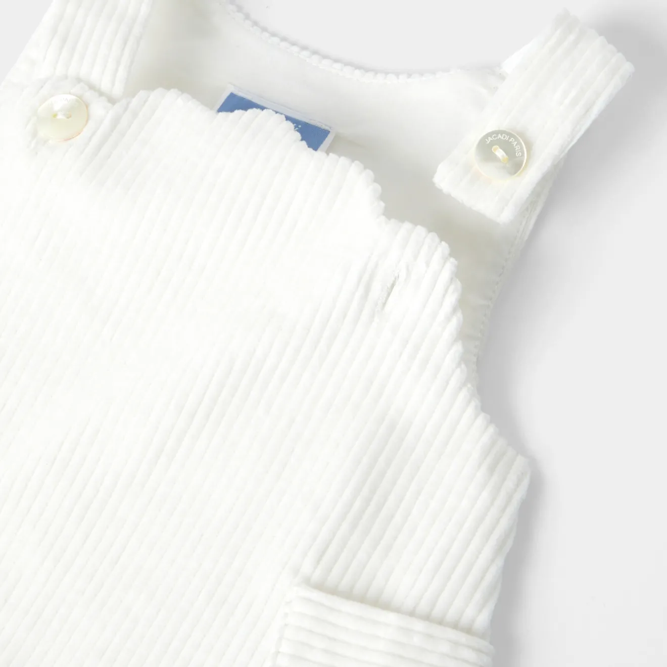 Jacadi Kleider>Trägerkleid aus Samt WEICHES JACADI WEISS