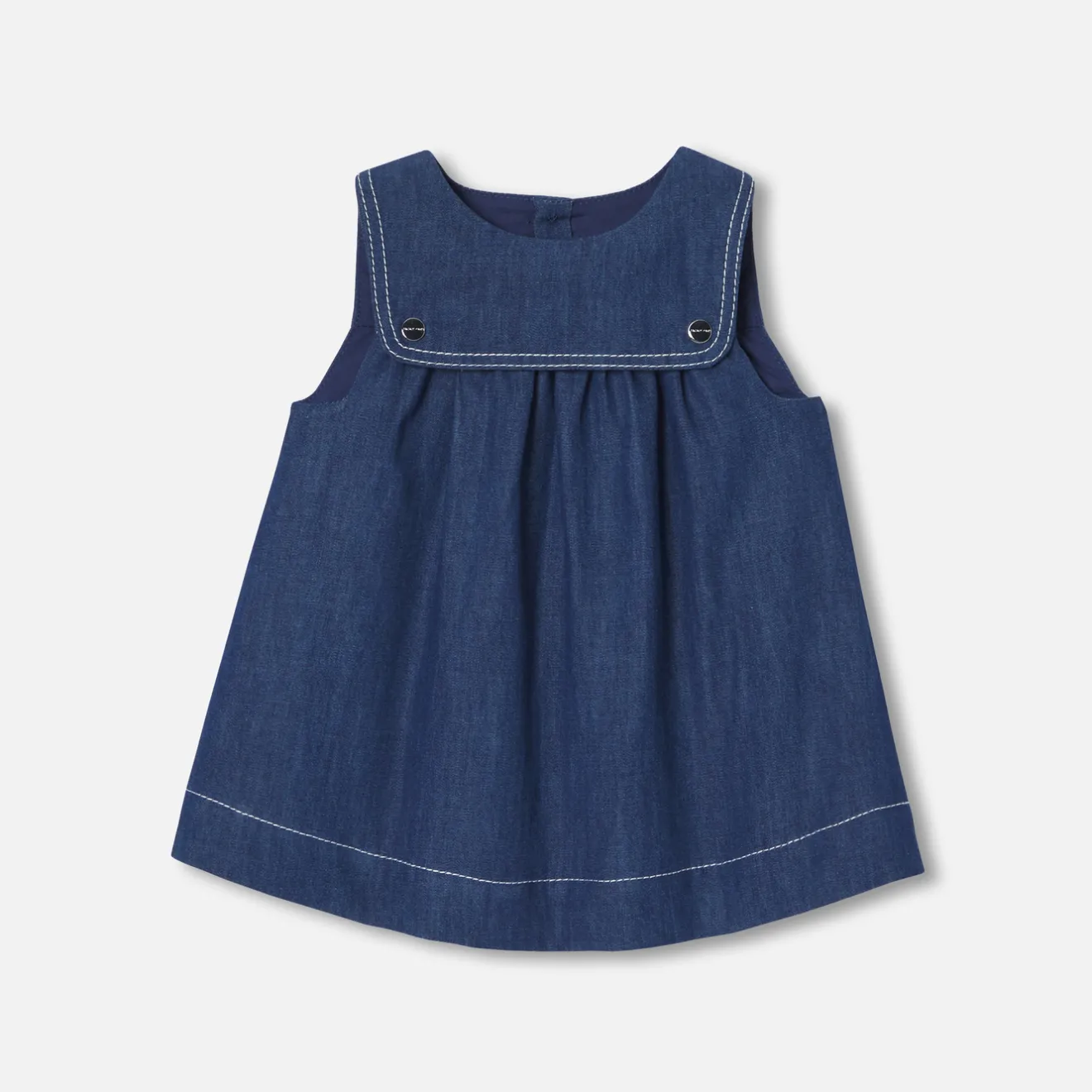 Jacadi Kleider>Trägerkleid für Baby Mädchen aus leichtem Denim JEANSDUNKELBLAU