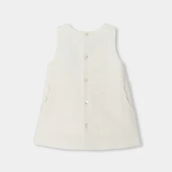 Jacadi Kleider>Trägerkleid für Baby Mädchen aus Samt WEICHES JACADI WEISS